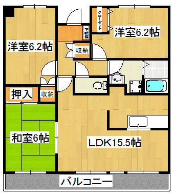 フレラヴィーヌ北本町の間取り|ご家族様におすすめ