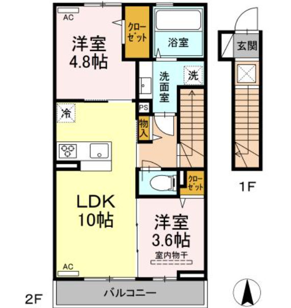 アテリア弐番館の間取り