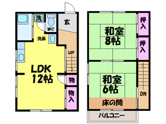 【間取り】 | 南久米永吉借家