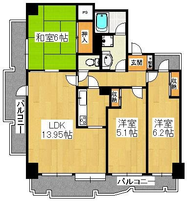 ＩＮＳＵＲＡＮＣＥ　ＢＬＤＧ．Ⅸの間取り