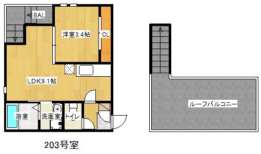 【間取り】 | Grandtic At Ease 大橋