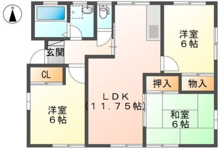 ナーストラヴィ長浜【キャッシュバック対象物件】の間取り