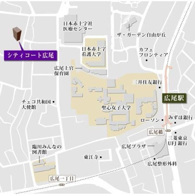 【地図】 | シティコート広尾