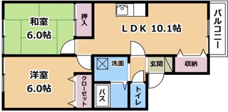 【間取り】 | セジュール志賀2