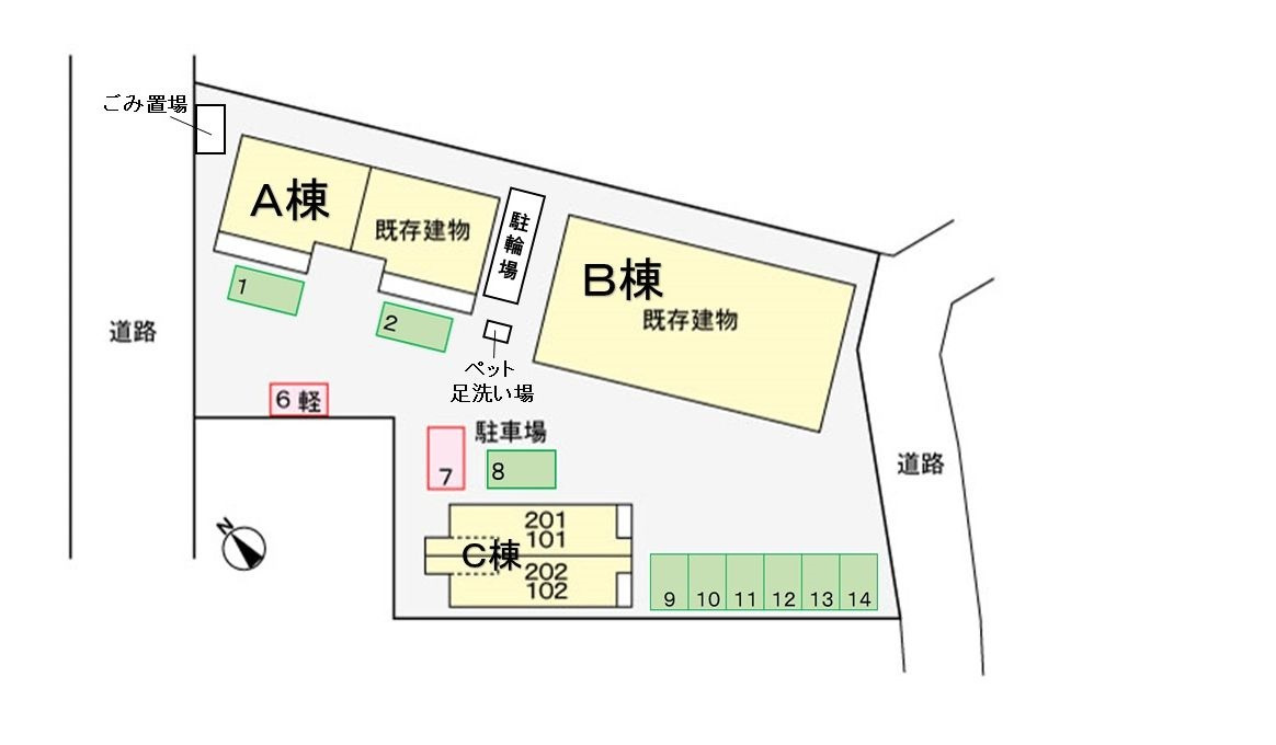 ラヴィアンローズCの区画図