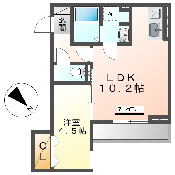 ベイ　ブランシェ老松の間取り