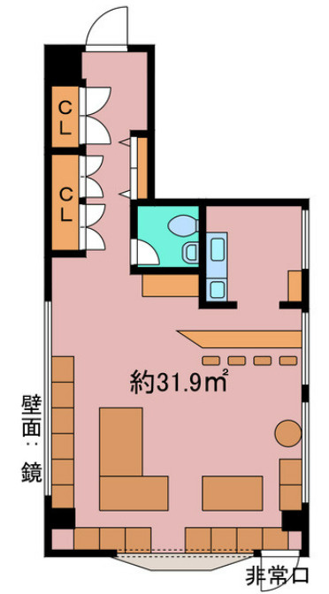 大津市浜大津２丁目の店舗一部の間取り