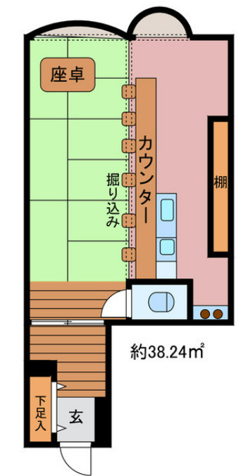 大津市浜大津２丁目の店舗一部の間取り