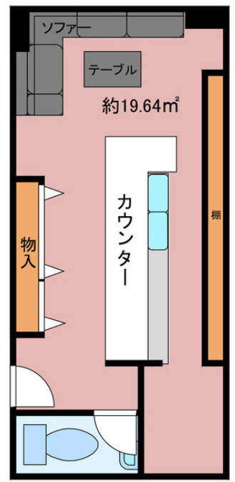 大津市浜大津２丁目の店舗一部の間取り