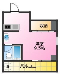 【間取り】 | シャイン元住吉 | スーパー目の前♪
