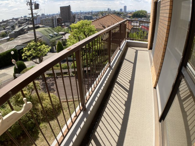 三旺マンション第三東山の展望|陽当り良好なバルコニーです♪洗濯物が良く乾きます