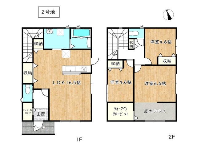 【間取り】 | 北平野Ⅳ／全3棟（未入居戸建）
