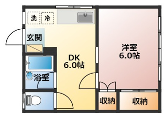 １DKのお部屋です。