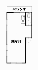 ９坪ある事務所用店舗の２階！