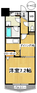 【間取り】 | ロンディーヌⅠ長町