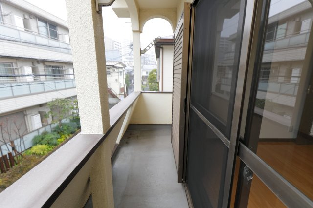 福田貸家のバルコニー