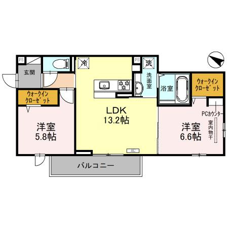raffinato金剛の間取り