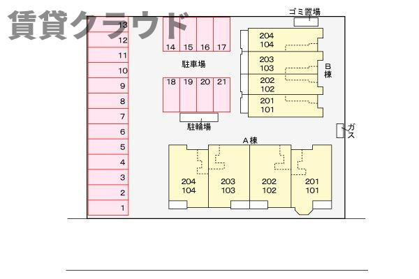 サンリット・スクェアⅡの区画図