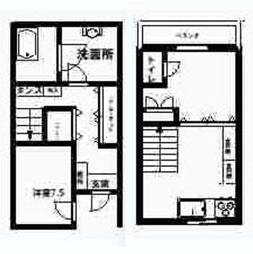 荘島貸家の間取り
