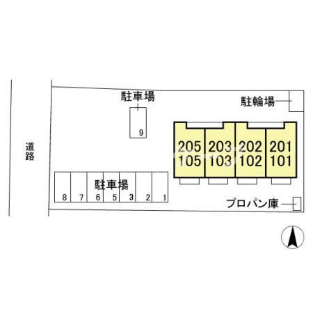 Ｇｒａｃｅの区画図|高崎、前橋、伊勢崎エリアのお部屋探しはエンドスケープまで！お客様の理想お聞かせ下さい♪