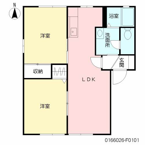熊本市東区長嶺東８丁目のアパートの間取り