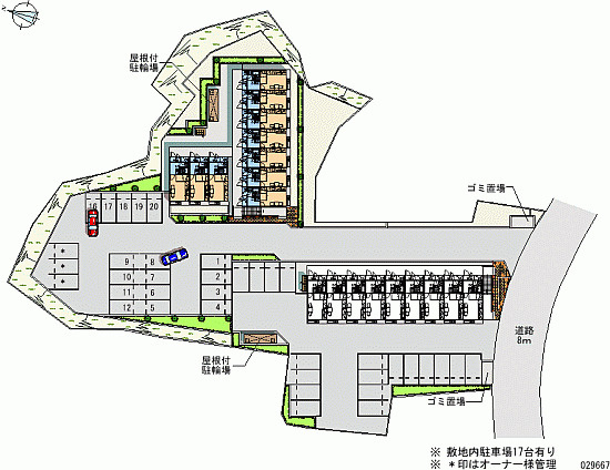 レオパレス里Ⅱの駐車場|画像4