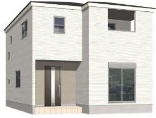 高崎市吉井町塩川（全4棟）3号棟の外観パース|3号棟