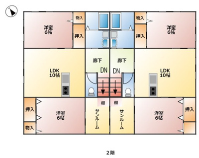 【その他】 | リバティ下祓川A・B棟 | 間取り
2階