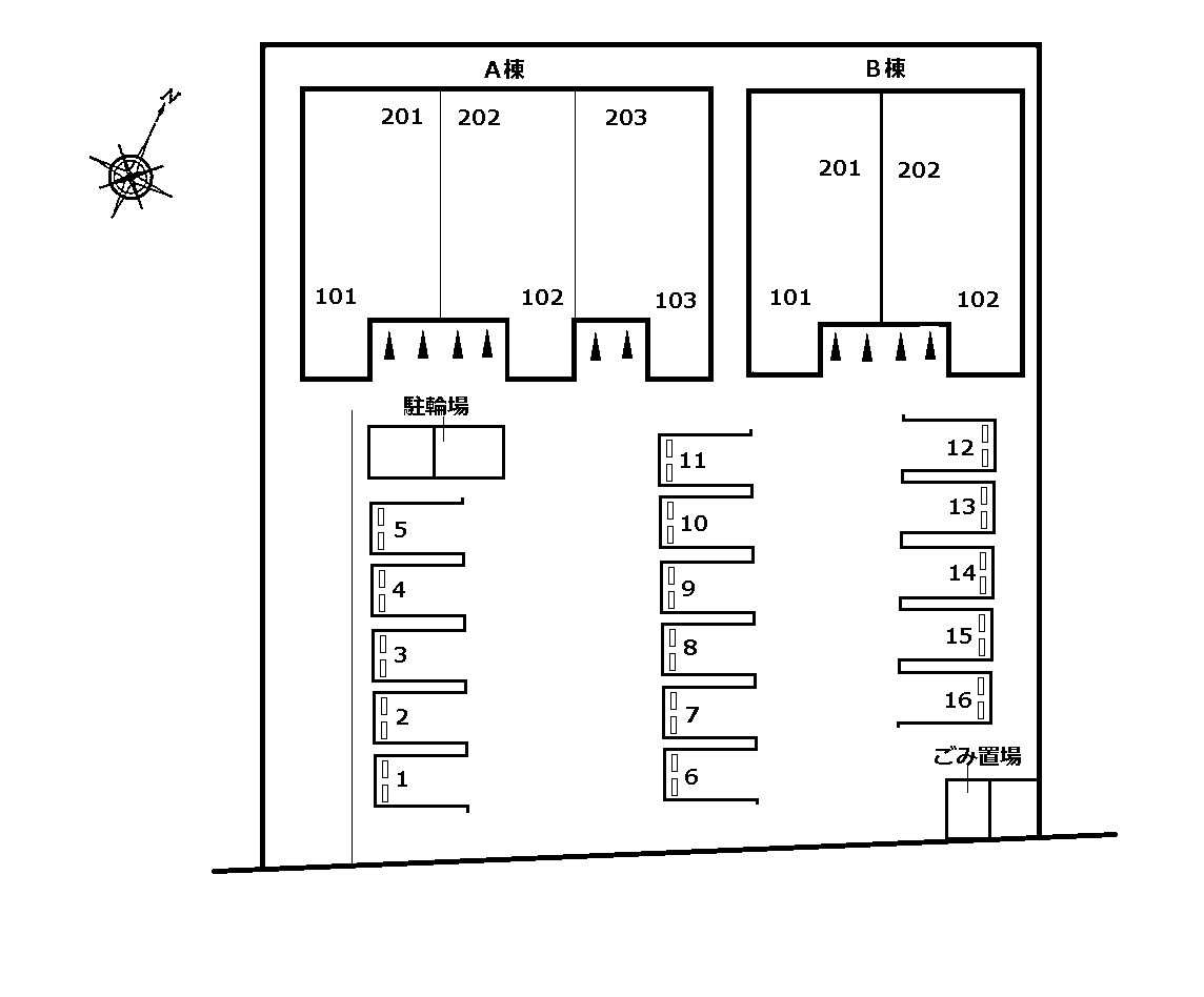 シャトーソレイユＢ　　　刈谷市の賃貸はクラスホーム刈谷店の駐車場