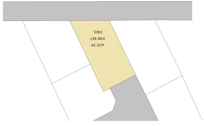 朝倉丙　3号地　建築条件付き　売土地（全14区画）の土地図|3号地