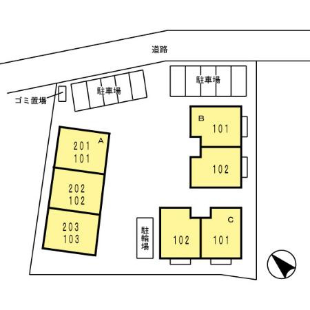 アイリ　A棟の区画図