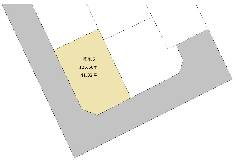 朝倉丙　5号地　建築条件付き　売土地（全14区画）の土地図|5号地