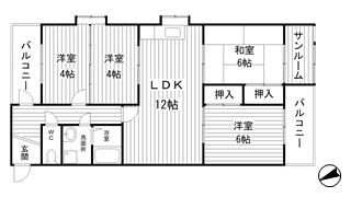 メゾンやすむろⅡの間取り