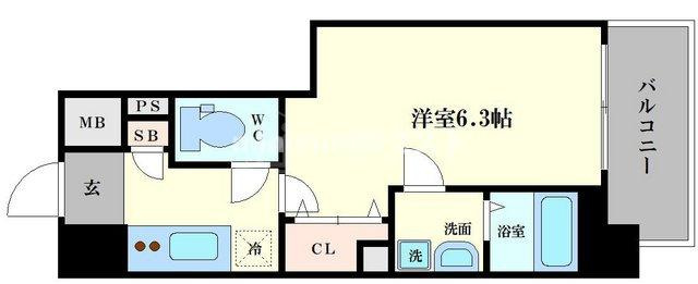 エスリード大阪ドームシティの間取り
