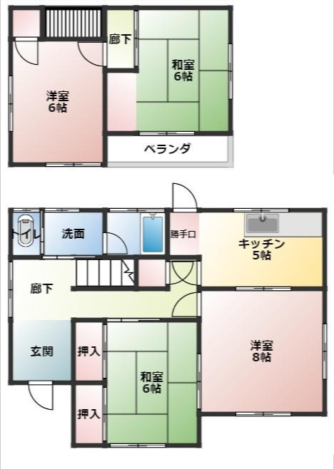 八戸市大字新井田字塩入の間取り