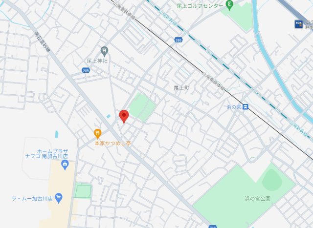 加古川市尾上町長田（全4区）土地　1号地の地図|山電「浜の宮」駅まで徒歩約14分です。