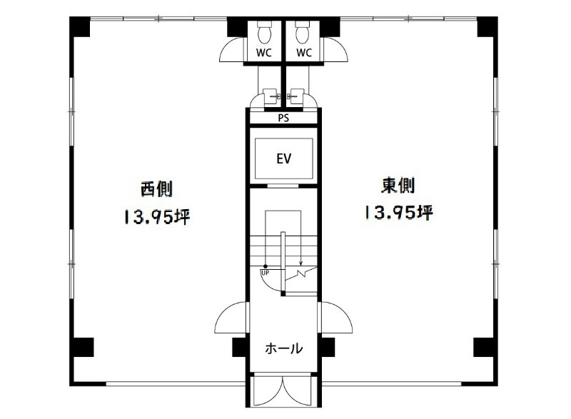 千代田区岩本町３丁目の店舗事務所の間取り