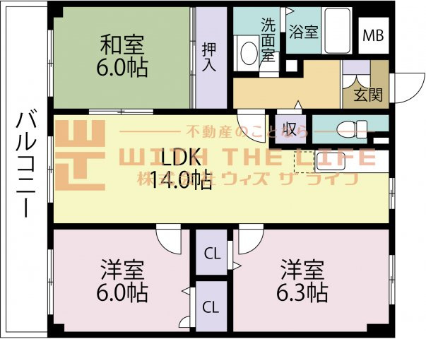 エスポワール豊福弐番館【キャッシュバック対象物件】の間取り