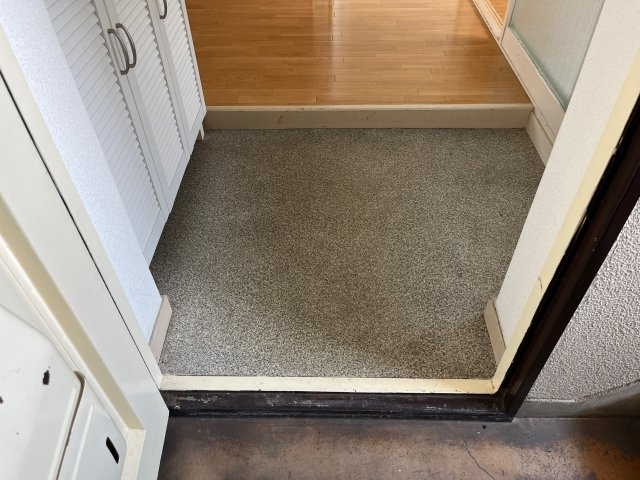 八丈岩マンションの玄関