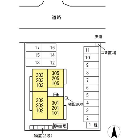 ロイヤルステージ皆生新田の区画図