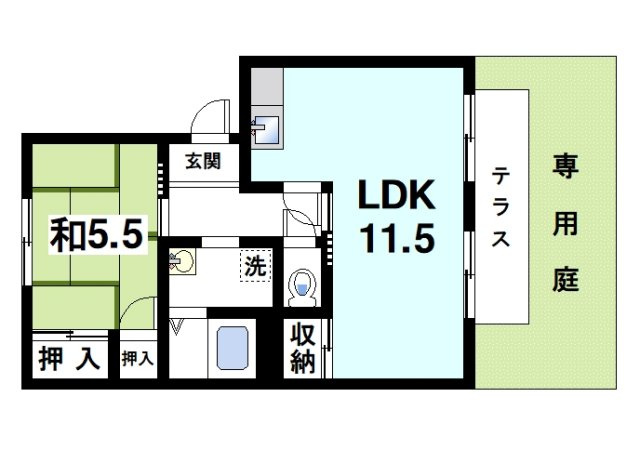 フレグランスＵの間取り|1LDKの間取りです