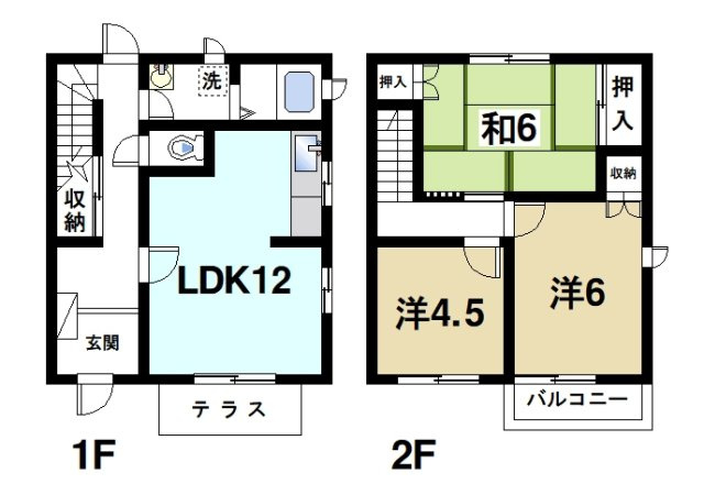 サンメゾネットの間取り|3LDKの間取りです