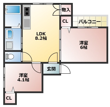 【間取り】 | F asecia katano
