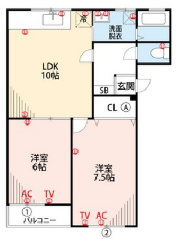 花園ハイツAの間取り