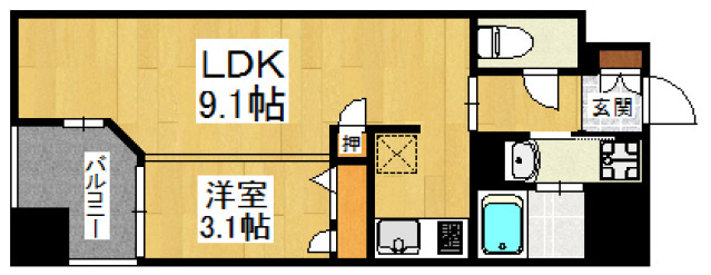【間取り】 | ロールベール博多駅前　仲介手数料割引物件！