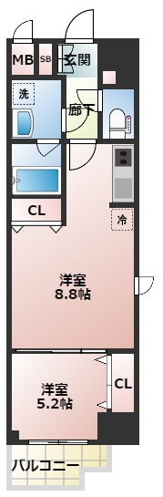スプランディッド堀江の間取り