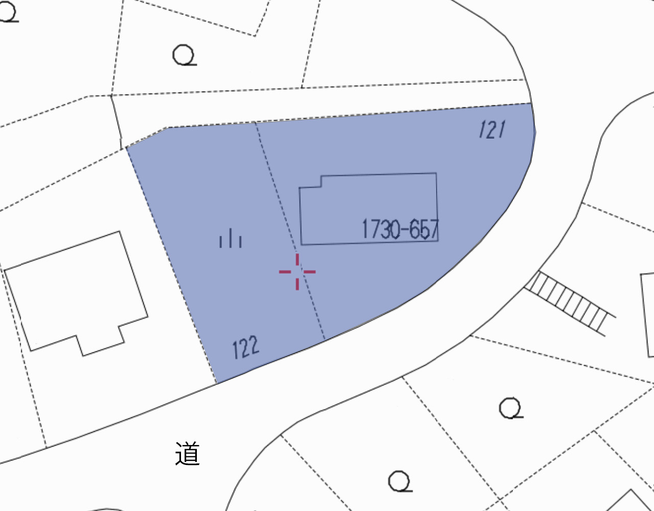 南箱根ダイヤランド①温泉付き5LDK2階建の土地図