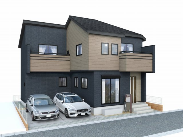 月々８万円台～　新築戸建　川越市寺尾4期の外観パース|イメージパース
