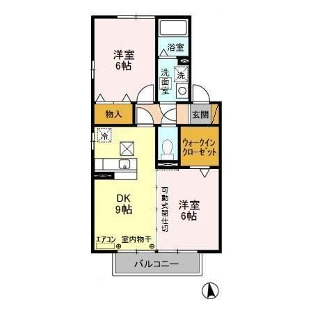 ウィルモア新松戸　A棟の間取り