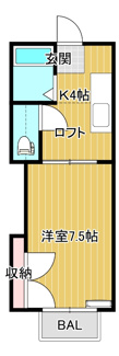 【間取り】 | コーポ東矢本D棟